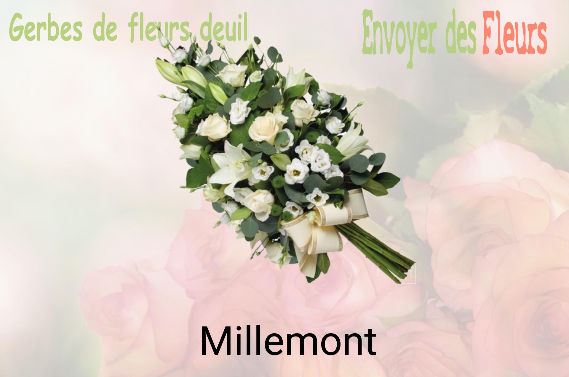 Gerbe de fleurs de deuil livrée à Millemont